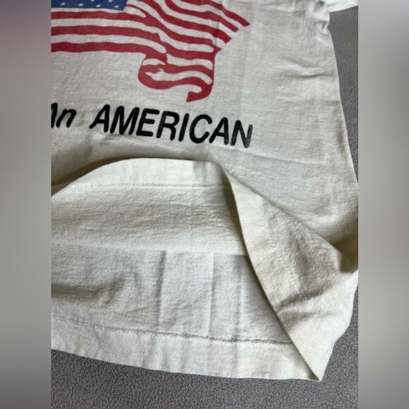Vintage TShirt Single Stitch I’m proud to be an American Size S USA Flag - Picture 11 of 16